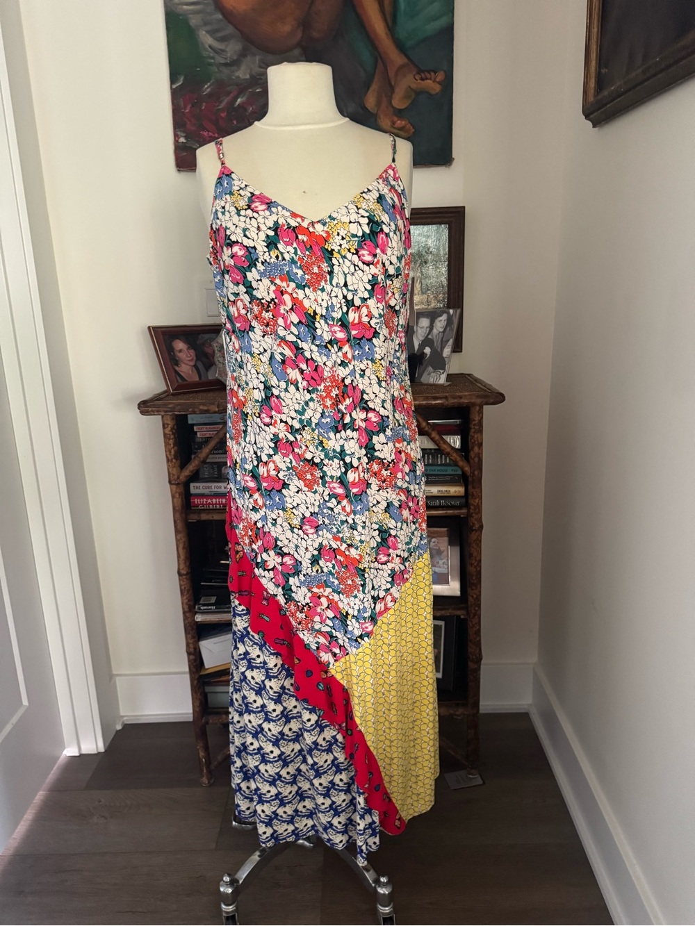 Anthropologie 100% Rayon Summer Dress L lined never worn